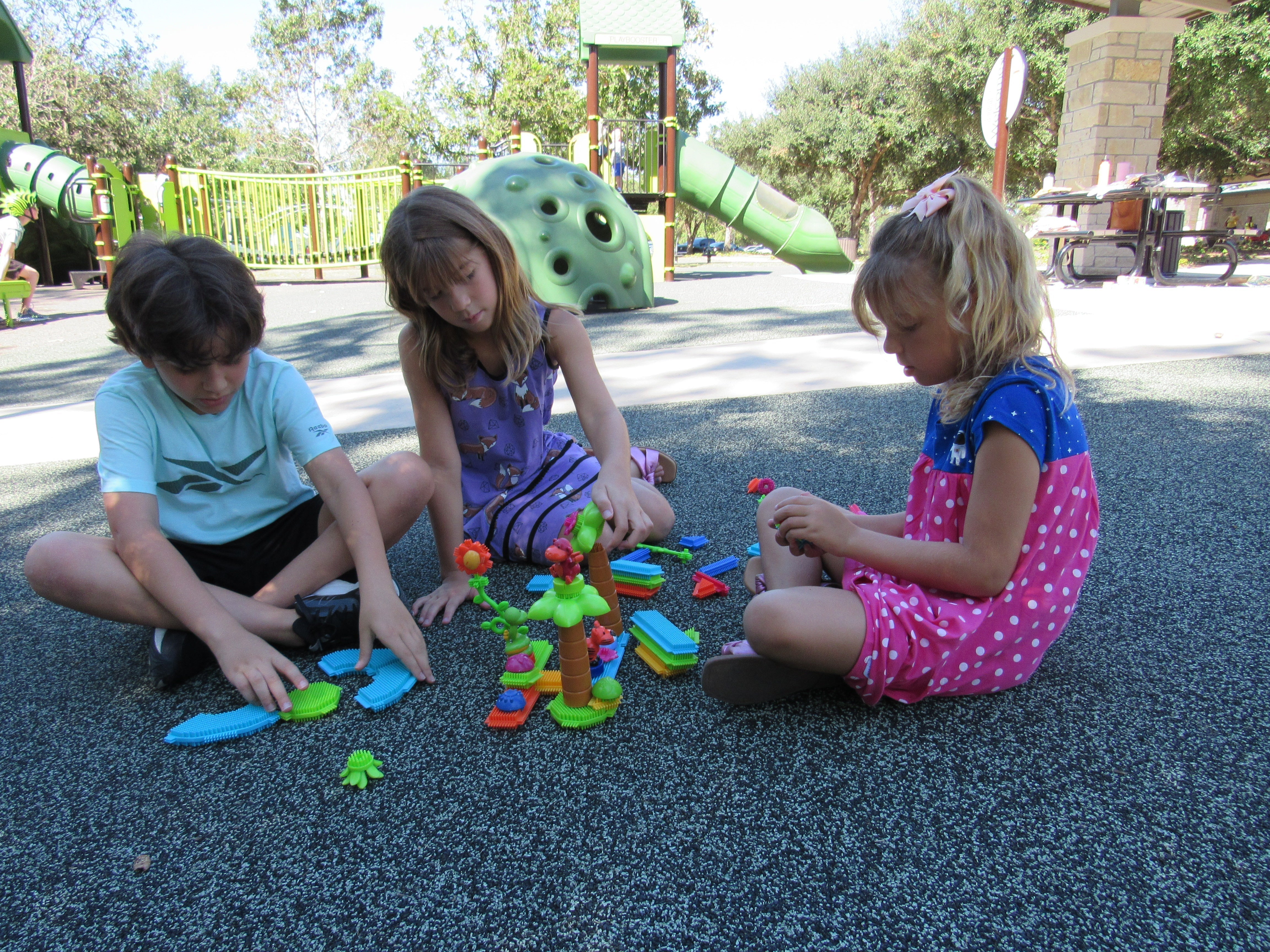 Kids playtime, with the girls featuring Fox and Astro dresses by Prisma Kiddos
