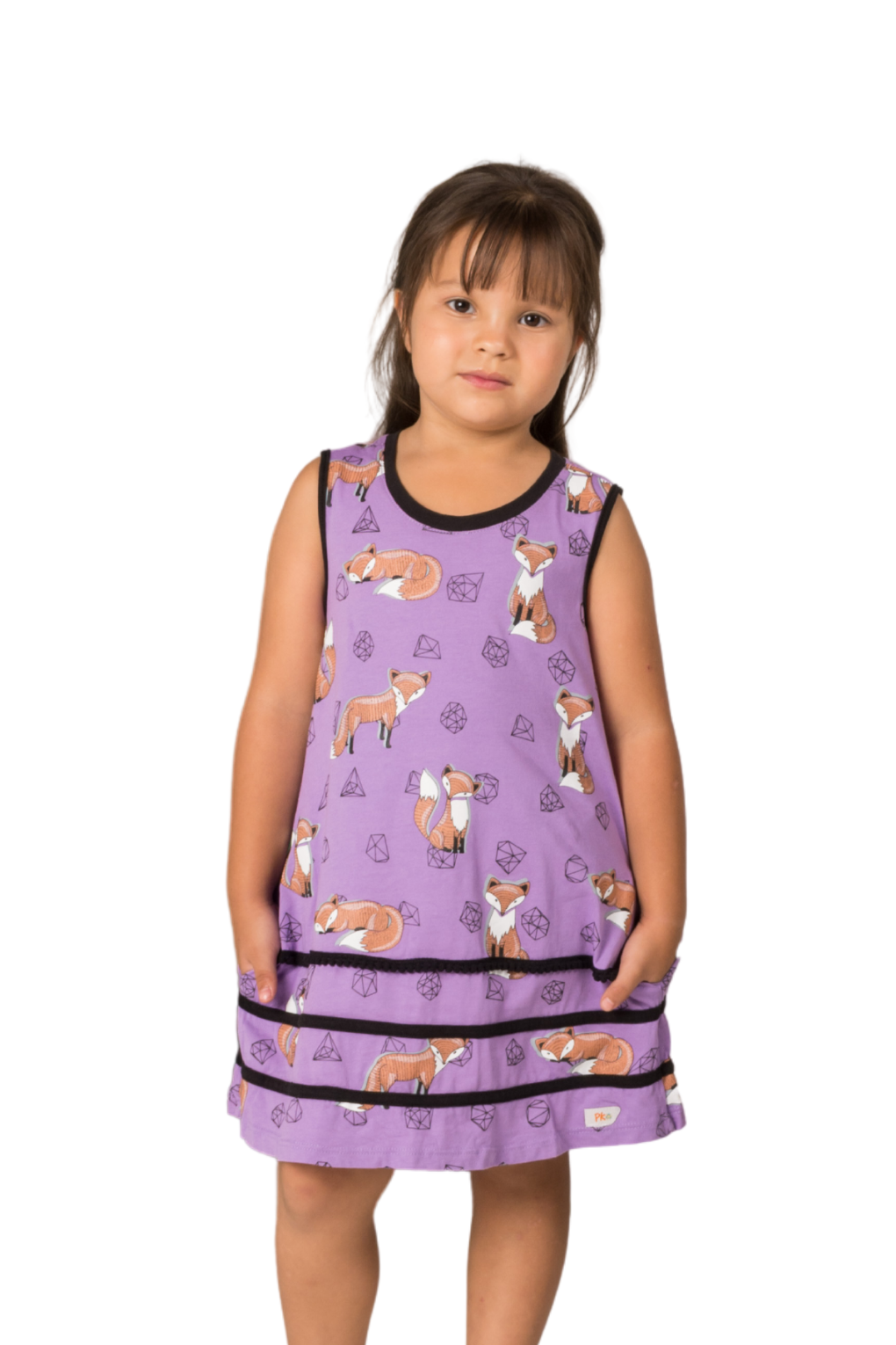 Fox Lilac Dress by Prisma Kiddos. This dress combines the love for nature and math in a unique and stylish way