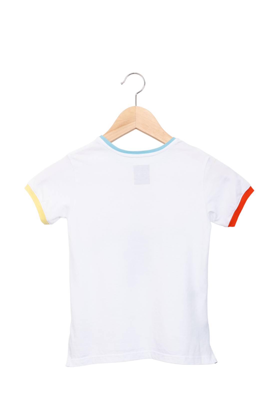 T-Shirt Rainbow Cat Designed with a combination of colors on the sleeves and neck that match the front print