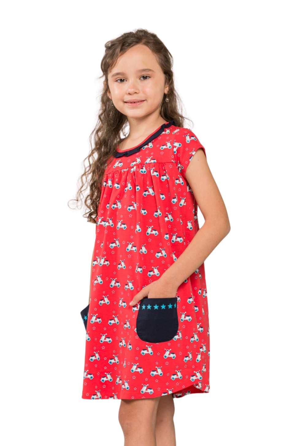 Vespa Tarte Dress: Motorcycle dress for girls,  non-stereotypes dress by prisma kiddos